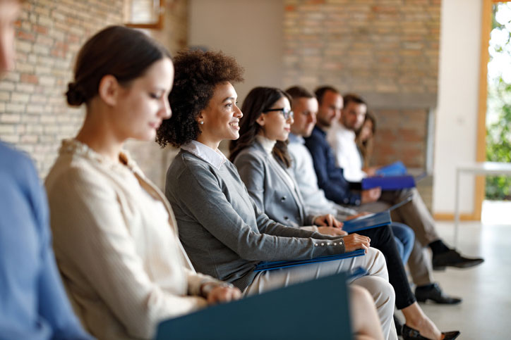 job candidates waiting for interviews